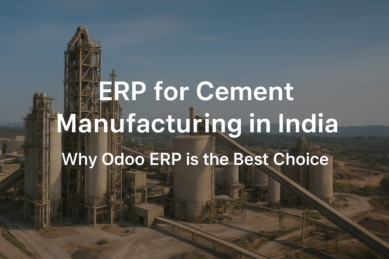 ERP for Cement Manufacturing in India: Why Odoo ERP is the Best Choice ERP for Cement Manufacturing in India